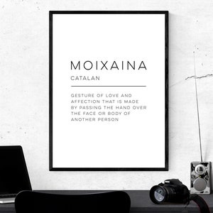 Moixaina - Definition Printable Poster, Digital Poster, Print at Home Instant Download, Modern Digital Print, Word Poster Design