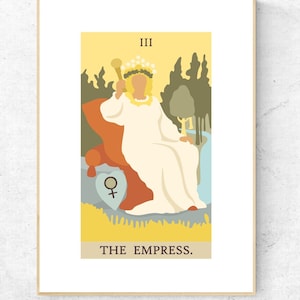 La impresión de la tarjeta del tarot de la emperatriz - Póster de la cubierta del tarot de Rider Waite Smith, impresión física de los arcanos principales, sin marco incluido