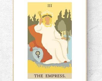 The Empress Tarot Card Print - Rider Waite Smith Tarot Deck Printable Poster, Major Arcana Print, Instant Download