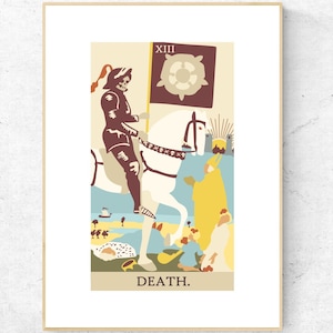 Death Tarot Card Print - Rider Waite Smith Tarot Deck Printable Poster, Major Arcana Print, Instant Download