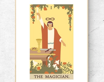 The Magician Tarot Card Print - Rider Waite Smith Tarot Deck Poster, Major Arcana Physical Print, No Frame Included
