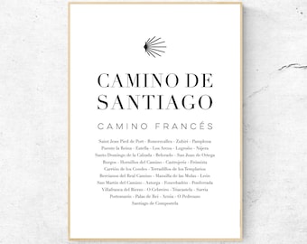 Camino de Santiago - Camino Francés - Travel Art Print, Galicia Wall Art, Physical Print, Galician Modern Home Decor, No Frame Included