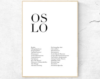 Oslo Art Print - Travel Art Print, Monuments, Museums, Attractions, City Wall Art, Physical Print, Modern Home Decor, No Frame Included