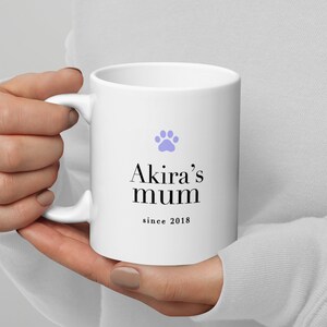 Custom Pet Mom Mug, Custom Pet Dad Mug, Personalized Coffee Mug, Dog Mum Mug, Cat Mum Mug, Pet Mum Gift Ideas, Pet Dad Gift Ideas