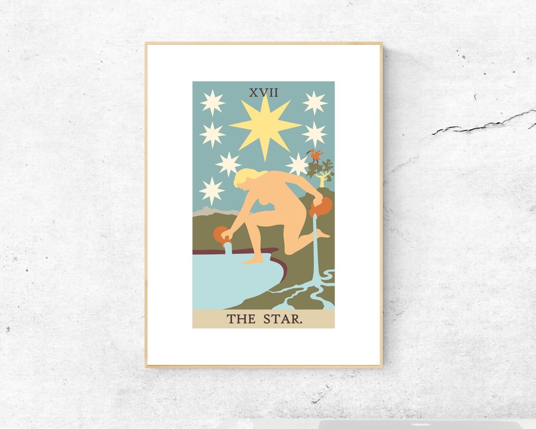 The Star Tarot Card Print - Rider Waite Smith Tarot Deck Printable ...