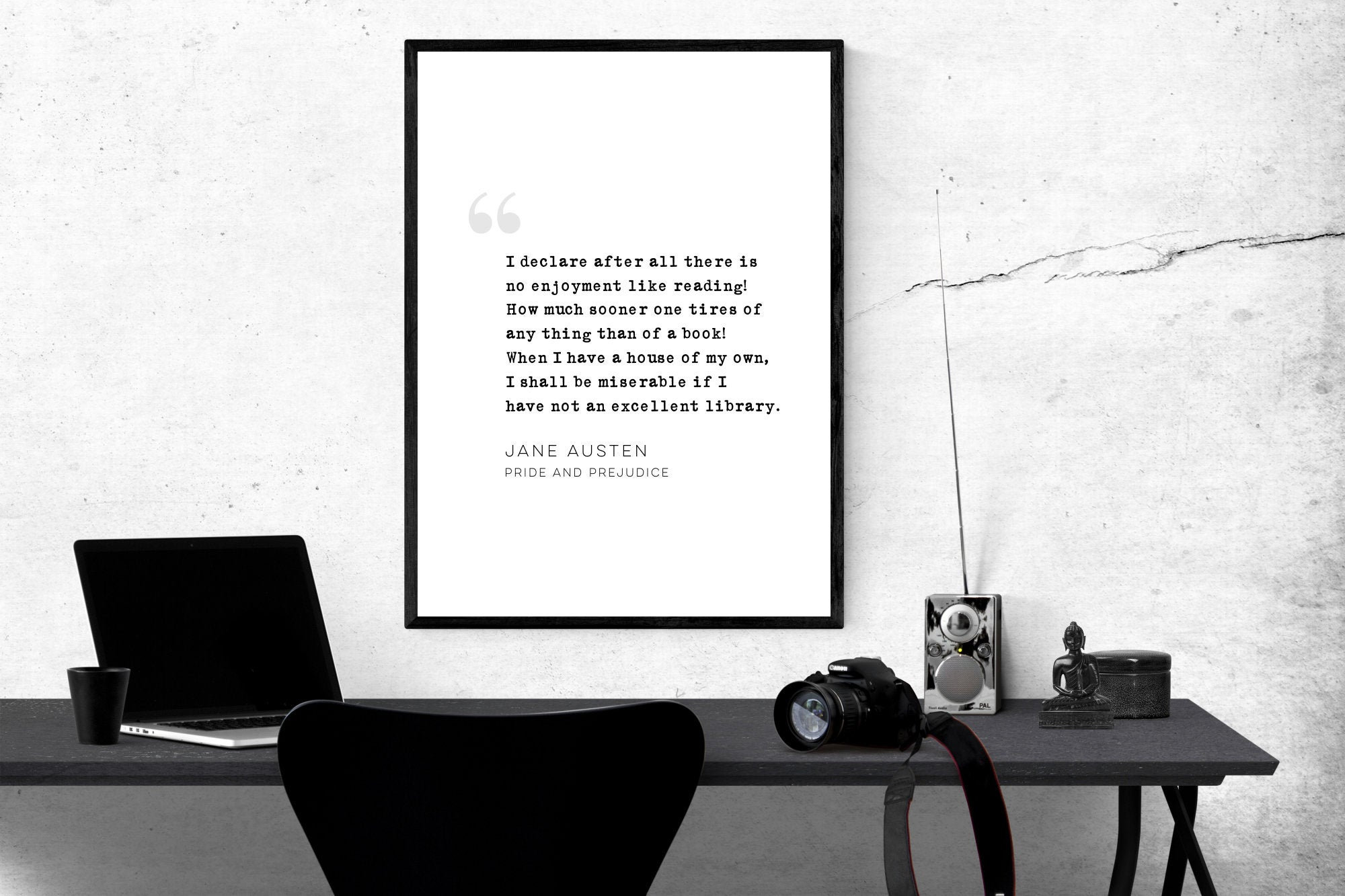 Citazione Jane Austen Poster stampabile libreria, Download - Main Image