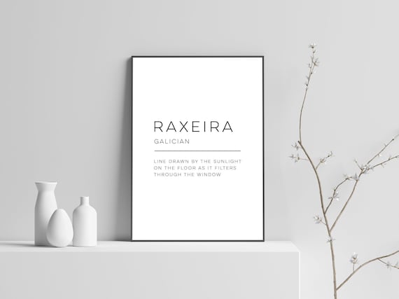 Raxeira - Definition Printable Poster, Digital Poster, Print at Home Instant Download, Modern Digital Print, Word Poster Design