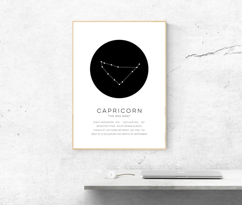 Capricorn Constellation Printable Poster Instant Download - Etsy