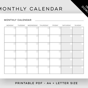 Printable Monthly Calendar for Small Business Owners - Instant Download, Bullet Journal Printable, Monthly To-Do List, Planning Template