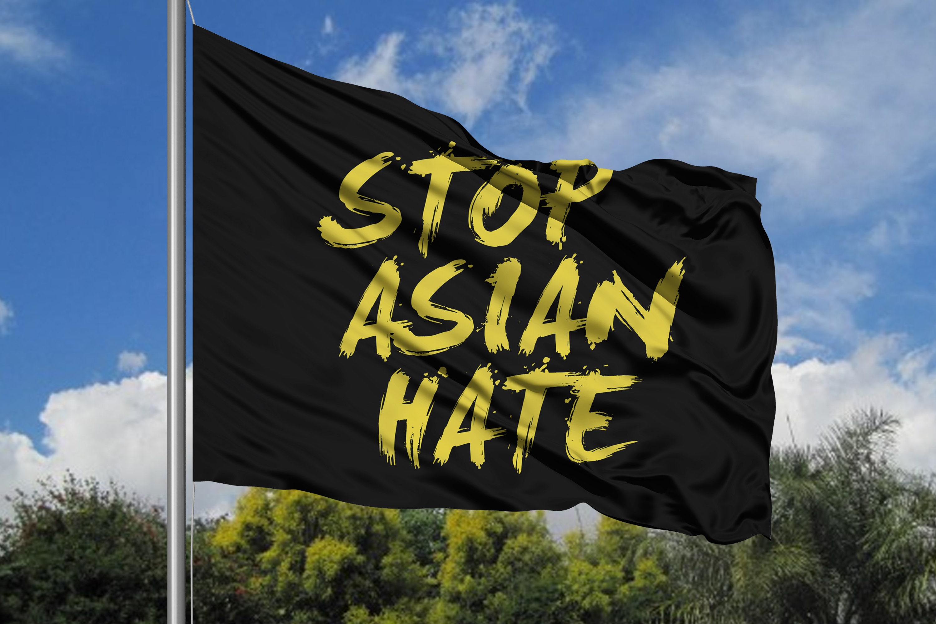 Stop Asian Hate Flag Kindness Flag Equality Flag Civil Etsy