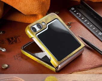 Leather Galaxy Z Flip 5 Cover Ring