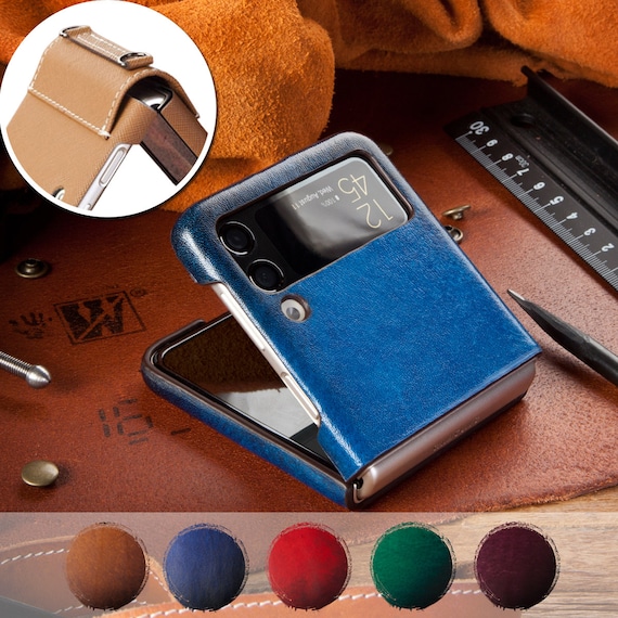 Leather Galaxy Z Flip 3 Case 3 Colors Minute Touch By Etsy