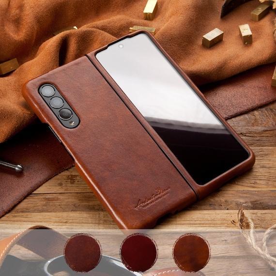 Premium Leather Galaxy Z Fold 3 Case / Z fold 2 / Fold 1 / 3 Etsy