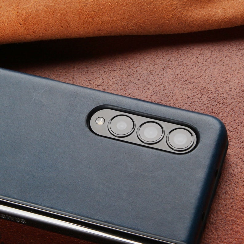Leather Galaxy Z Fold 3 Case Vegetable Tanned Leather Etsy