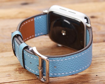 Leather Apple watch strap calf skin