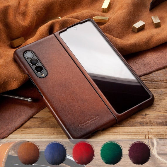 Leather Galaxy Z Fold 4 Case S-pen Pocket 