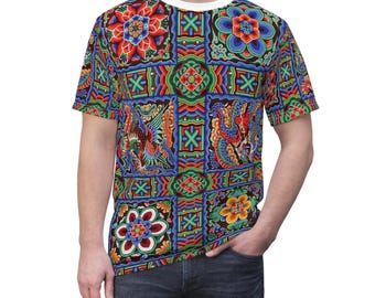 Dancheong Korean Traditional Pattern Uni-Sex Box T