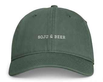 Czapka plażowa SOJU & BEER z haftem Coastal Washed | Kapelusz plażowy, bawełna prasowana