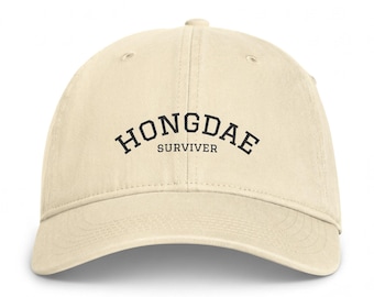 Czapka z daszkiem Hongdae Survivor | Sprana czapka baseballowa Coastal, haftowana naszywka
