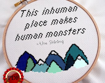 The Shining/Stephen King Zitat Kreuzstichmuster