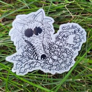 Gnarly Wolf Sticker