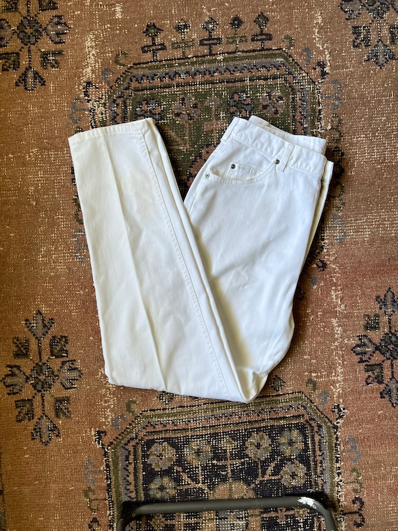 1990s vintage white Lee jeans union made
