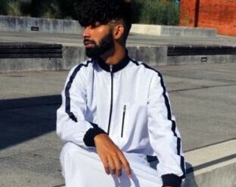 Mens Designer Collared Jubba Muslim Thobe Quality Fabric Arab Style UK