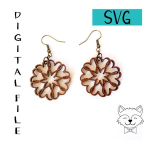 Interlocked Hearts Earring File - SVG - Digital Download