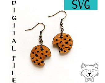Chocolate Chip Earring File SVG Digital Download