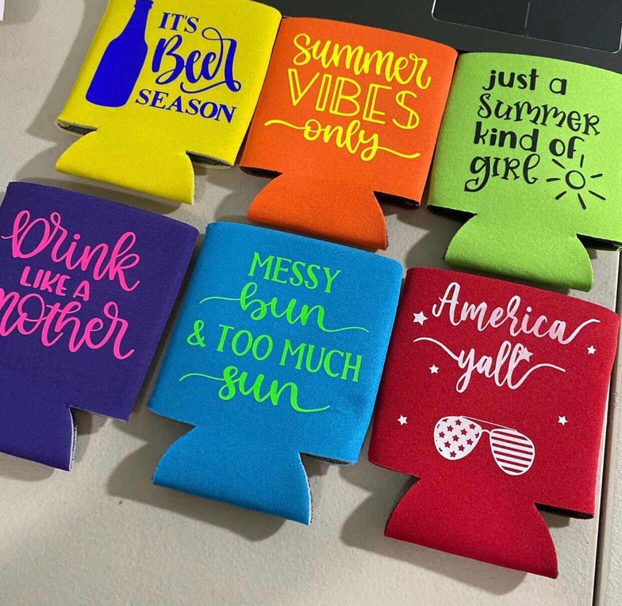 Customized can koozies Etsy