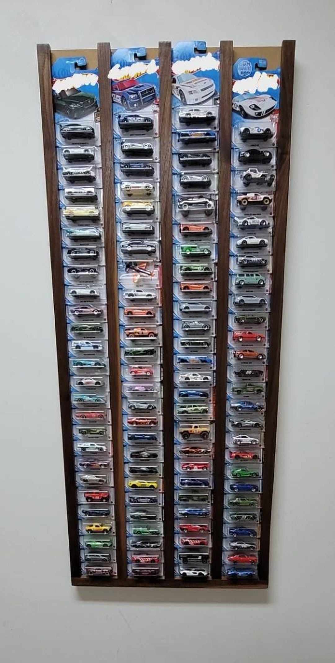 Black Walnut 120 Hot Wheel Display Case Etsy