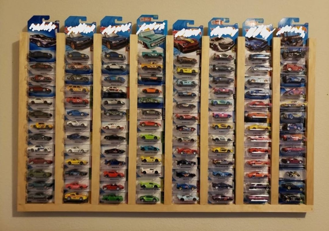 Maple 126 Car Hot Wheel Display Case Etsy