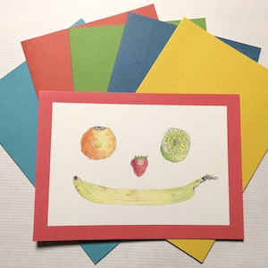 Joyeuse carte de voeux, carte dessinée/peinte à la main, toutes les occasions, fantaisiste, carte vierge, décoration de cuisine, merci, portez-vous bien, je pense à vous