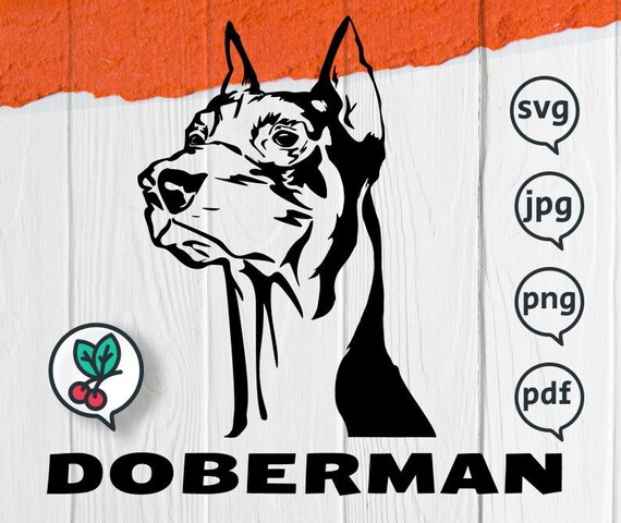 Download Doberman Svg Doberman Design Commercial Free Cricut Etsy PSD Mockup Templates