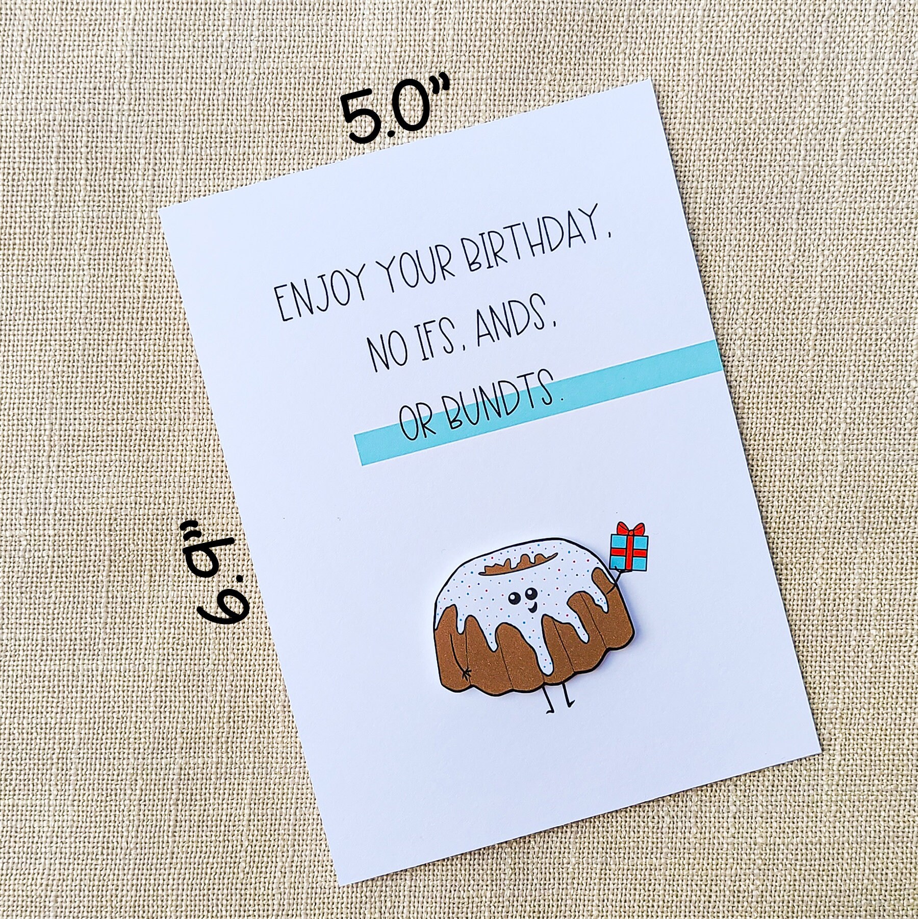Funny Birthday Card Pun Birthday Card Bundt Cake Card | Etsy