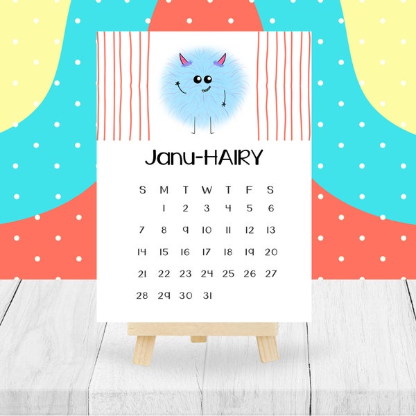 Pun Desktop Calendar Etsy