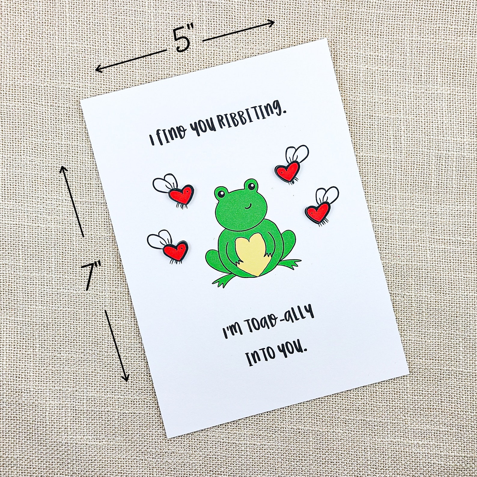 Frog Love Card Funny Valentine Card Cute Valentine's Etsy