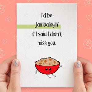 Carte Jambalaya | Tu me manques carte | Vous me manquez | Carte de la Louisiane | Jeu de mots drôle de Zazzle.be Liste d'envies Vous avez des idées ? Carte mignonne | Carte de voeux faite main | Carte kawaii