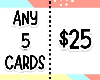 Any 5 Cards | Bundle and Save | Set of 5 Cards
