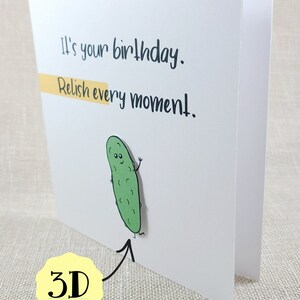 Pickle Birthday Card Happy Birthday Card Funny Birthday | Etsy