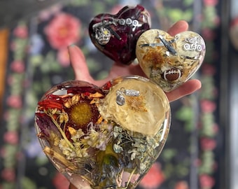 CUSTOM | Epoxy Resin Floral heart Preservation Keepsake | Wedding Preservation | wedding Gift | Floral heart Preservation| epoxy heart
