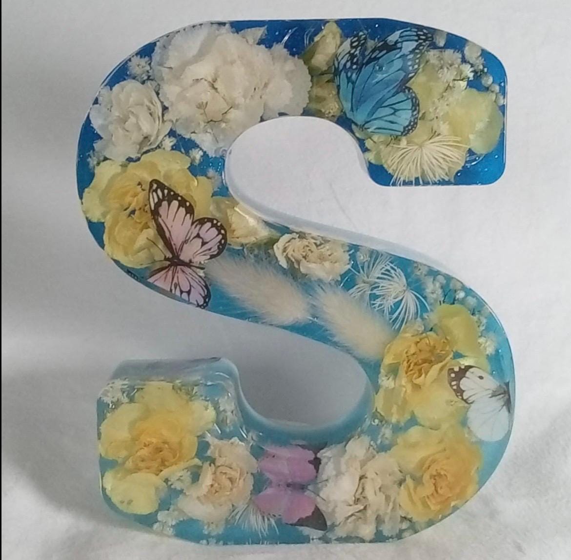 Floral Resin Epoxy Letters | Custom Resin Letter | Couple Gifts ...