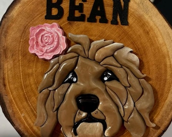 PERSONALIZED* Intarsia Custom Wood PET sign, Scroll work Pet Portrait , Scroll Saw wall art, Custom wood sigb , Wood carved custom sign