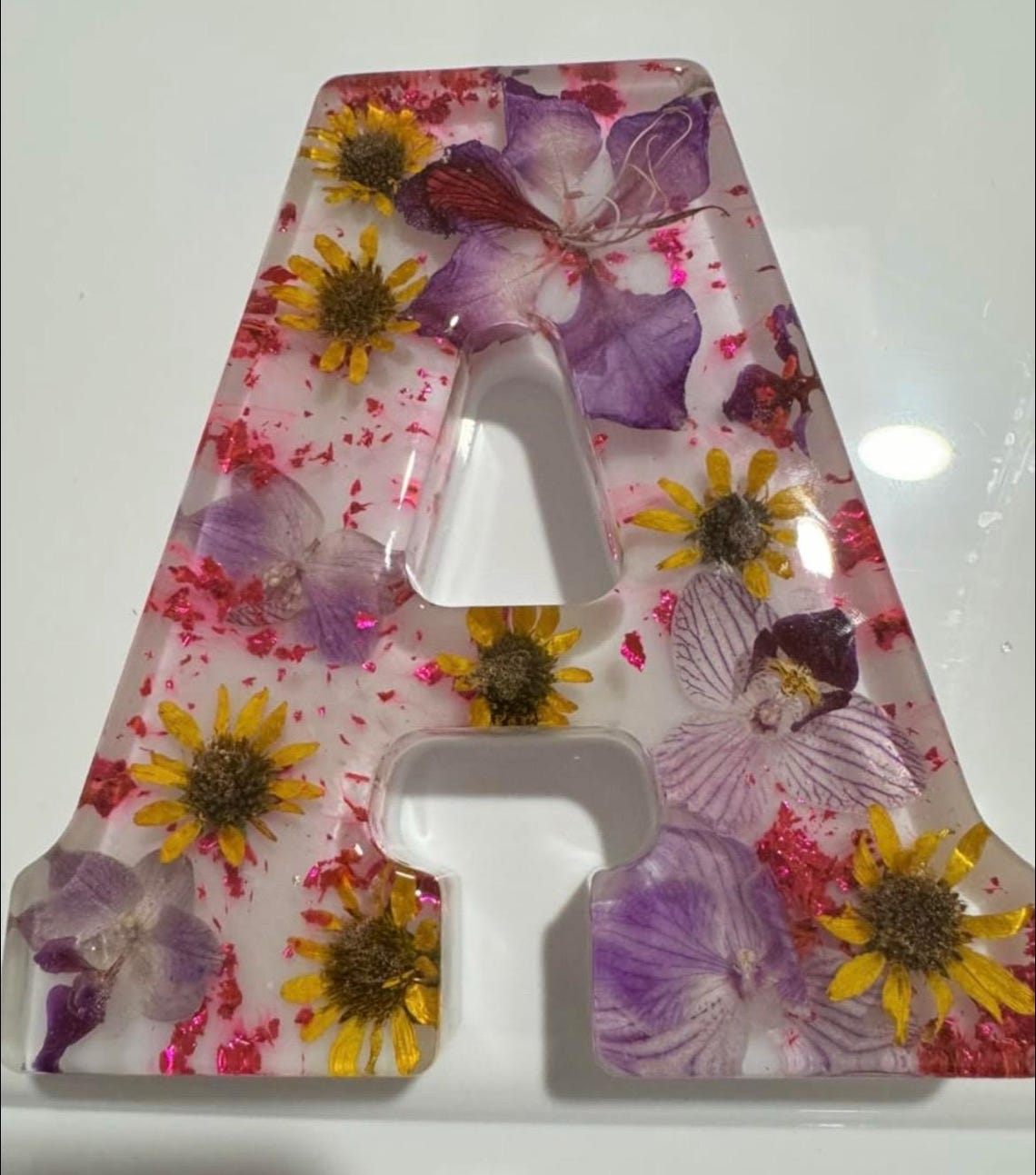 Floral Resin Epoxy Letters | Custom Resin Letter | Couple Gifts ...