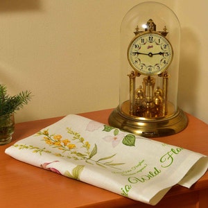 Ontario Flowers Linen Tea Towel – Canadian Gift, Artisan Kitchen Decor