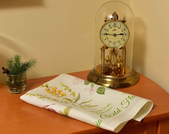 Ontario Flowers Linen Tea Towel – Canadian Gift, Artisan Kitchen Decor