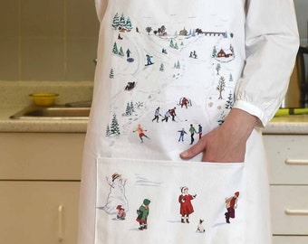 CANADA GIFT Winter themed original art -  Apron