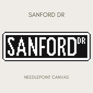 Sanford Dr Hand-Painted Needlepoint Canvas