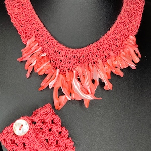 Handmade woman boho bib necklace.Μother of pearl statement necklace.Unique jewelry a gift for her accessory