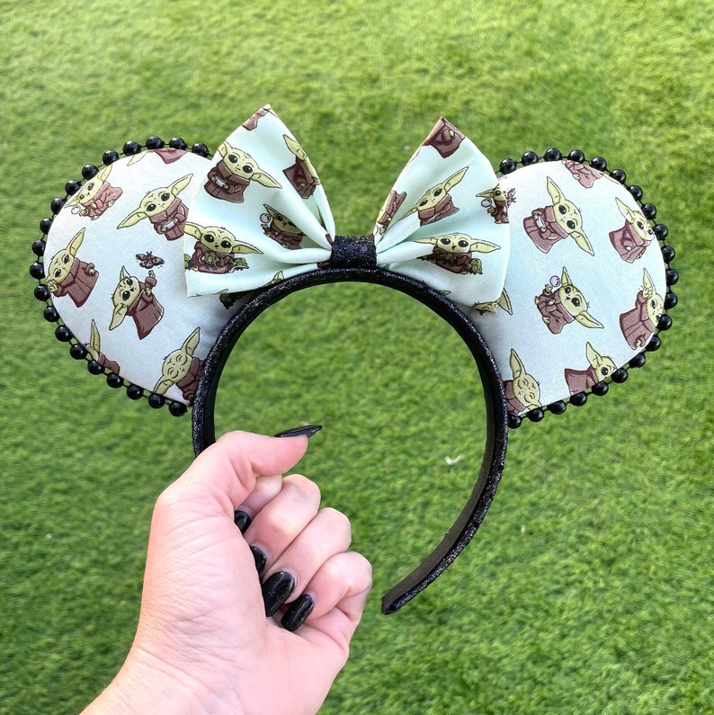 BABY YODA MICKEY Ears. Star Wars Ears. Grogu. The Mandalorian. image 1